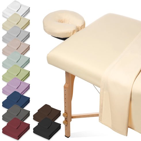 Premium 3-Piece Microfiber Massage Table Sheet Set